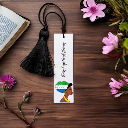 Global Elegance Bookmark: Woman in Flag Headscarf