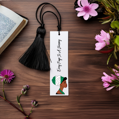 Global Elegance Bookmark: Woman in Flag Headscarf