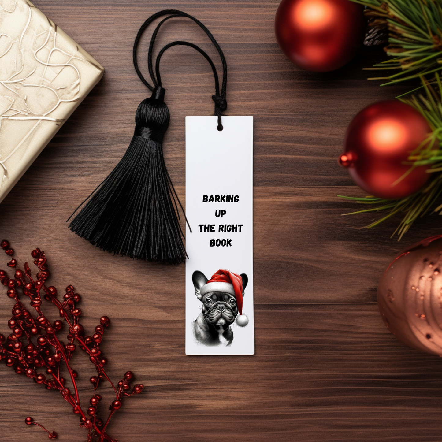 Santa Dog Breed Bookmarks - Festive Aluminium Book Companions
