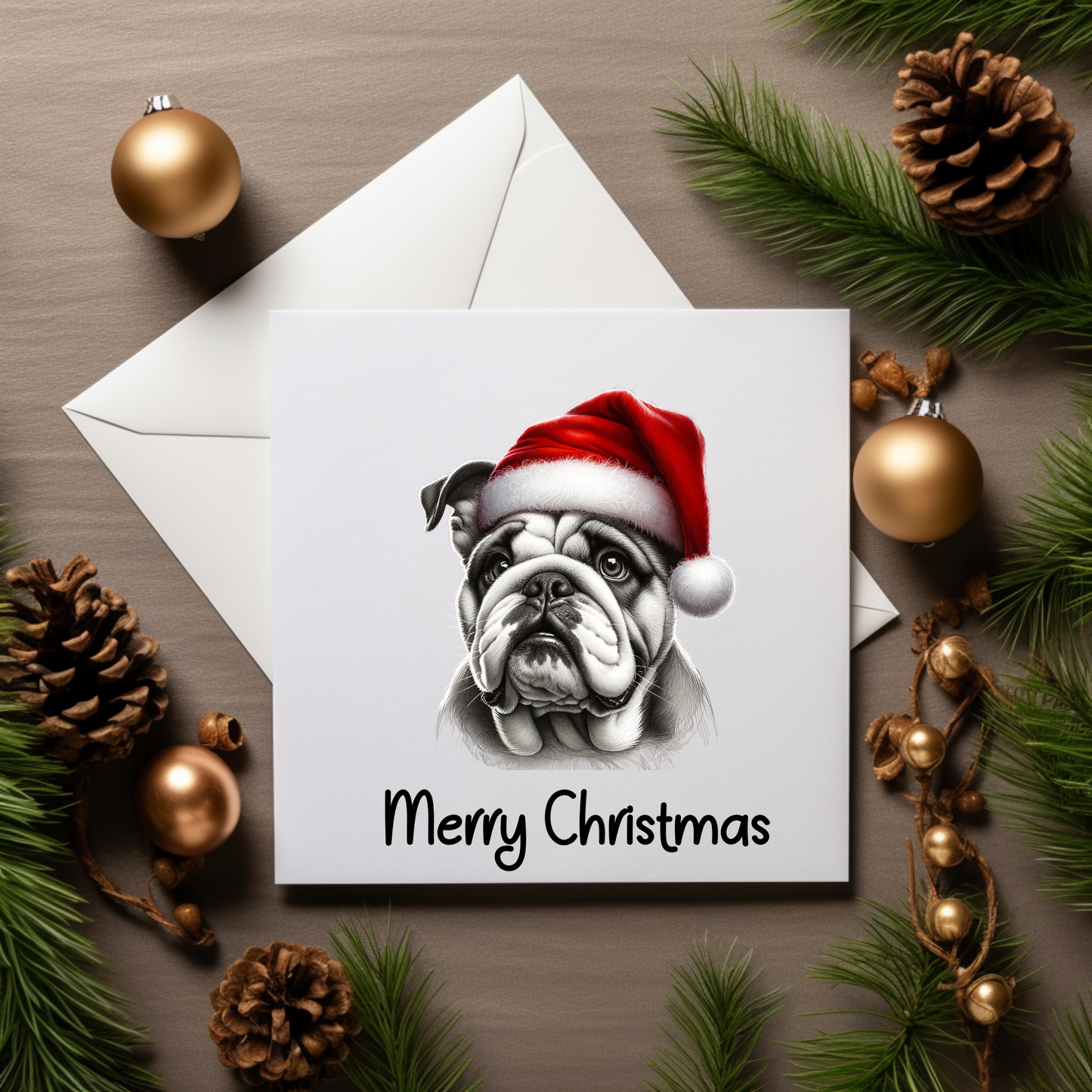 Santa Paws Greeting Cards - Festive Canine Sketch Collection