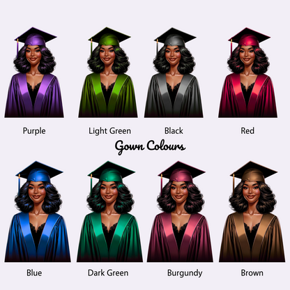 Elegant Graduation Black African Woman Notebook