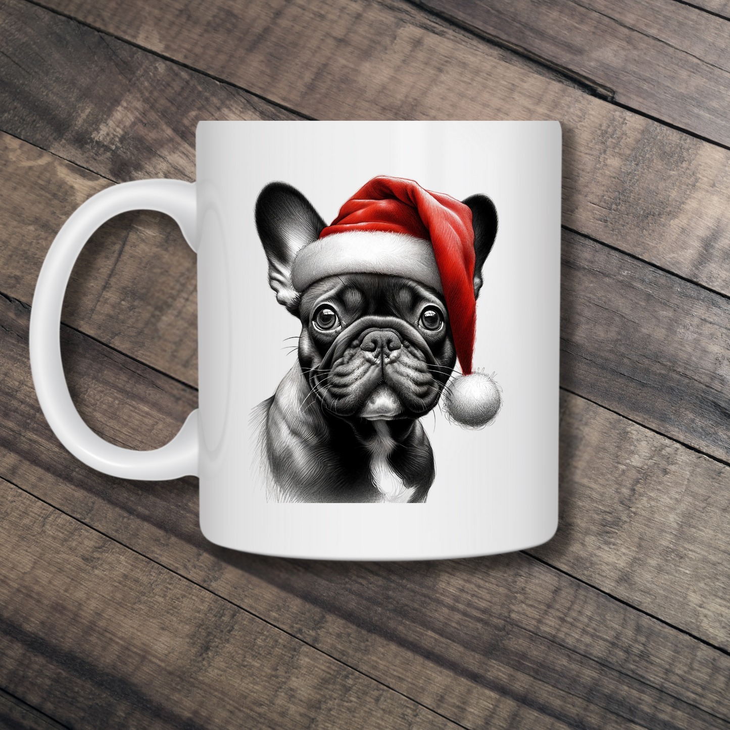 Santa Paws Mugs - Festive Canine Sketch Collection