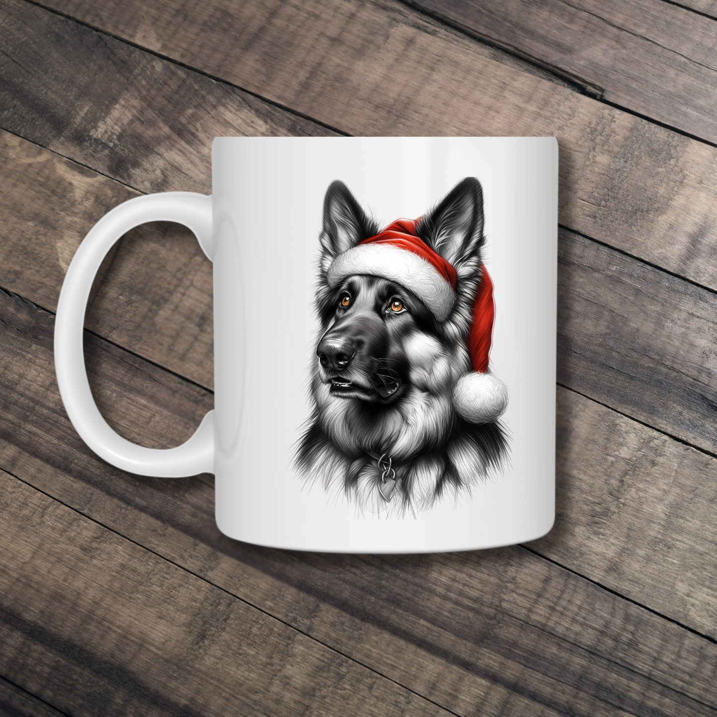 Santa Paws Mugs - Festive Canine Sketch Collection