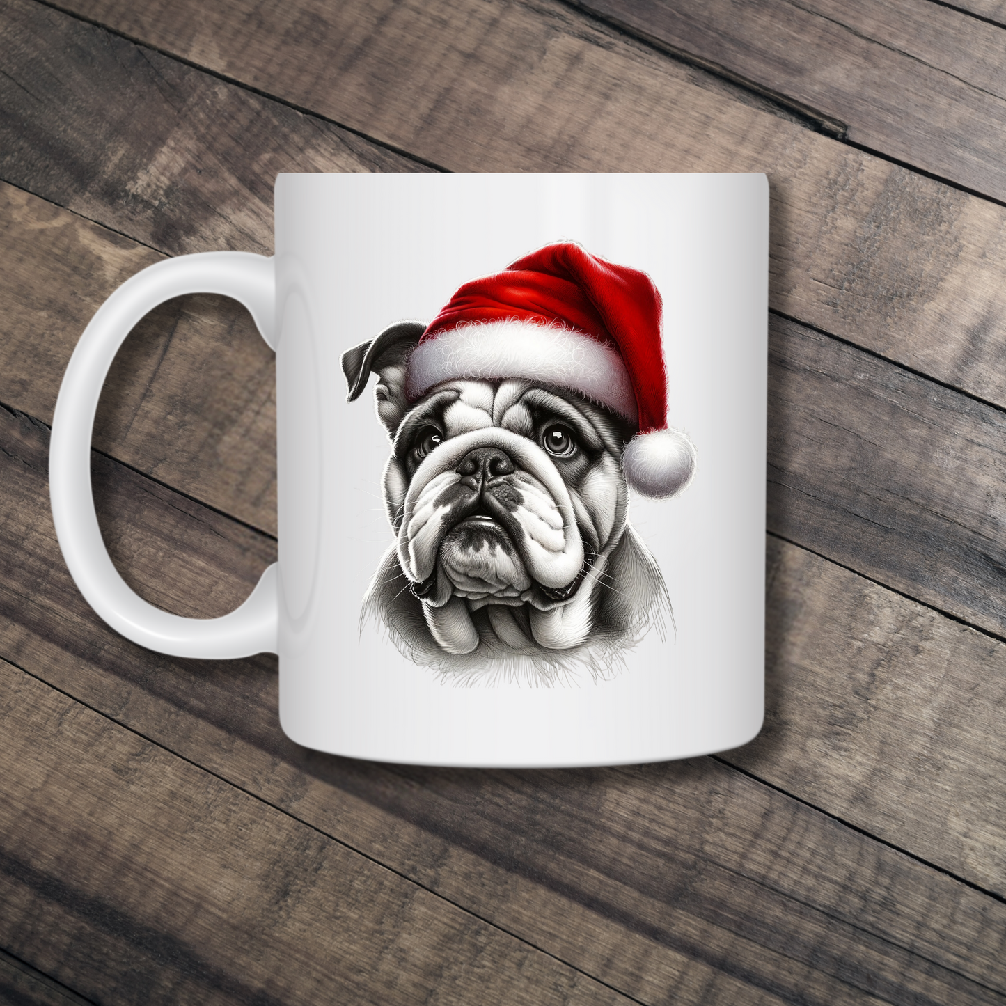 Santa Paws Mugs - Festive Canine Sketch Collection