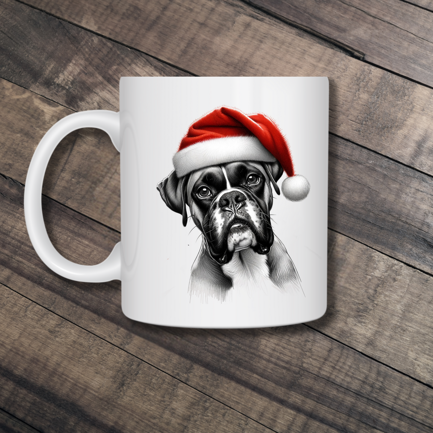 Santa Paws Mugs - Festive Canine Sketch Collection