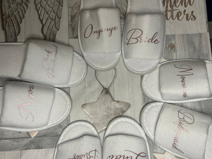 Customised Name Fluffy Slippers