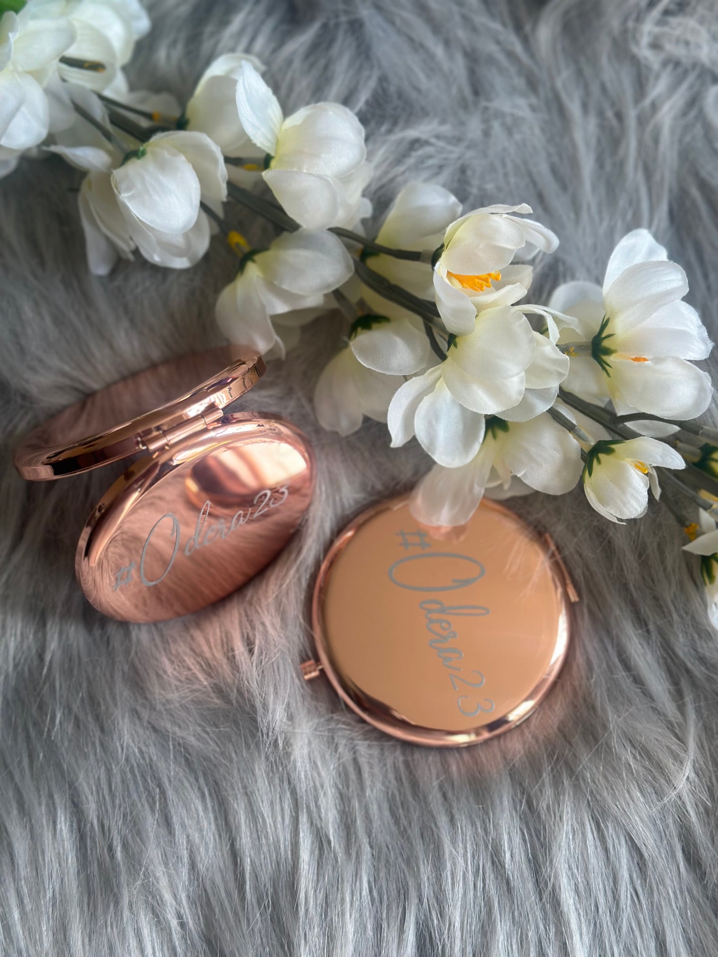 Rose Gold Compact Mirror