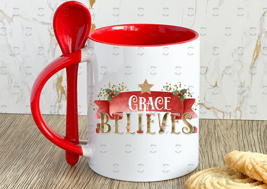 Personalised Christmas Believes Mug