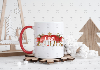Personalised Christmas Believes Mug