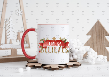 Personalised Christmas Believes Mug