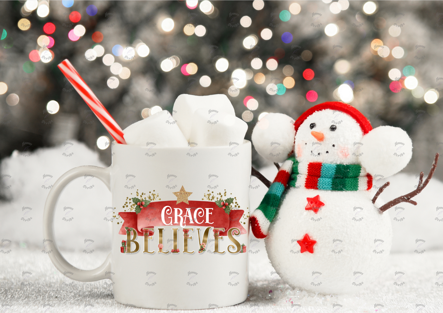 Personalised Christmas Believes Mug