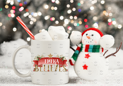 Personalised Christmas Believes Mug