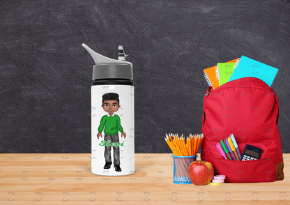 Boy Green Uniform School Kids Water bottle